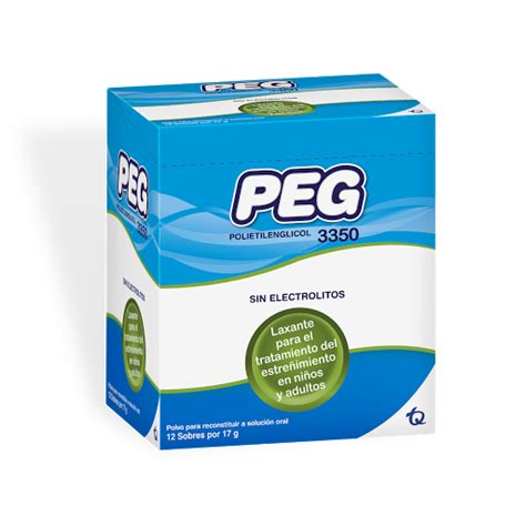 Peg Polietilenglicol 3350 Tecnoquimicas Caja X 12 Sobres