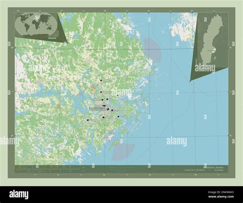 Stockholm County Of Sweden Open Street Map Locations And Names Of