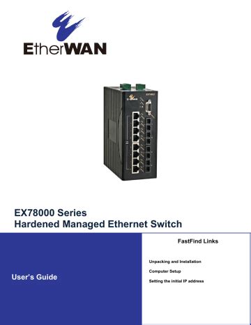 Etherwan Ex Series User Manual Manualzz