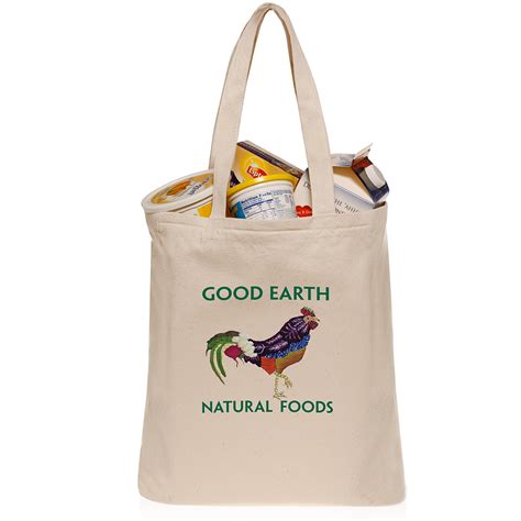 Cotton Canvas Grocery Bags - Organic Totes with Logo Design