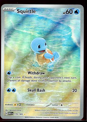 Pokemon Squirtle Illustration Rare Scarlet Violet Nm Ebay