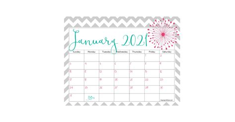 Free Printable Cute Calendar 2021 | Free Letter Templates