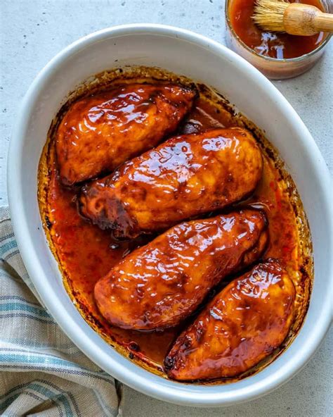 Baked Bbq Chicken Breast Oven Barbecue Chicken Recipe Healthy Fitness Meals