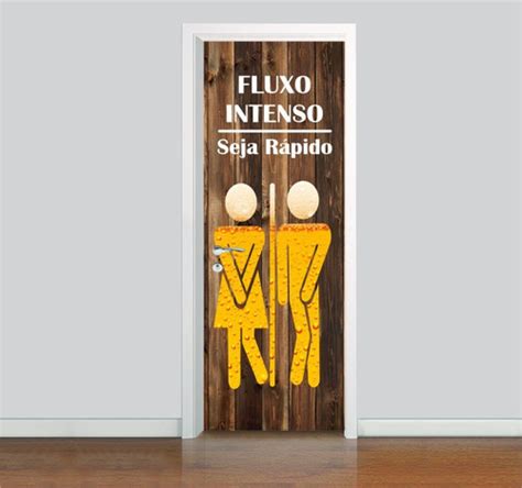 Adesivo Decorativo De Porta Banheiro Fluxo Intenso Cod Bf