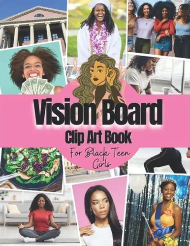 Libro Vision Board Clip Art Book For Black Teen Girls Cuotas Sin Interés