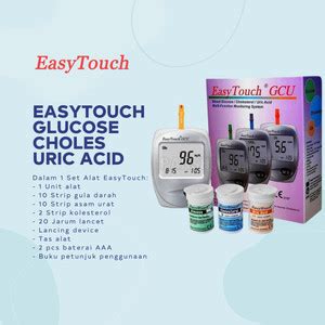 Jual ALAT CEK DARAH EASY TOUCH GCU GLUKOSA ASAM URAT KOLESTEROL Kota