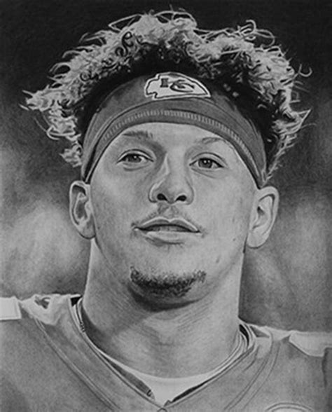 Patrick Mahomes Charcoal Art Print Etsy