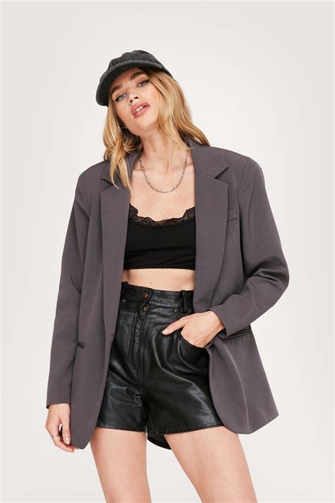 Ensemble De Costume Blazer Oversize And Pantalon Large Assorti