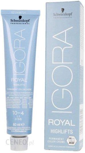 Schwarzkopf Trwała Koloryzacja IGORA ROYAL HIGHLIFTS 10 4 60ml Opinie