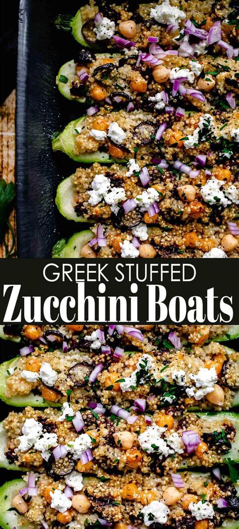 Greek Stuffed Zucchini Boats 30 Minute Recipe Platings Pairings