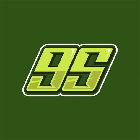 Racing number 95 logo design vector 17734788 Vector Art at Vecteezy