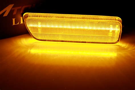 Semi Clear Lens Amber Full Led Bumper Side Marker Light Kit Compatible —