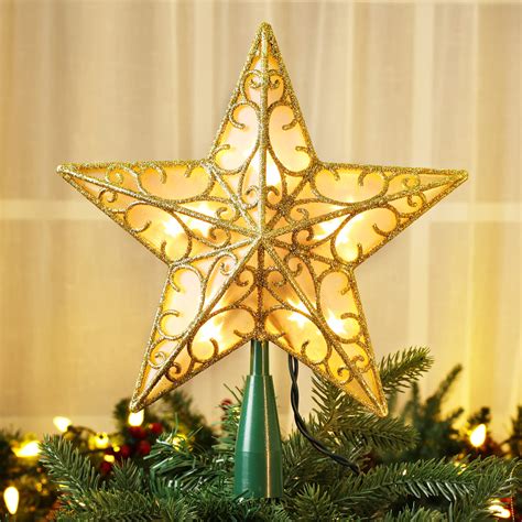 Amazon ODEETRONIC Christmas Star Tree Topper Lights 9 5in UL