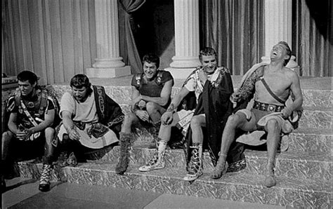 John Gavin Peter Ustinov Tony Curtis Laurence Olivier And Kirk