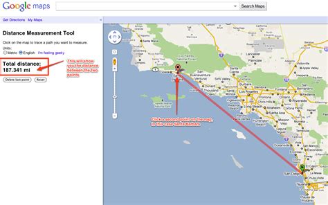 Measuring Distance Between Two Points on Google Maps using Distance ...