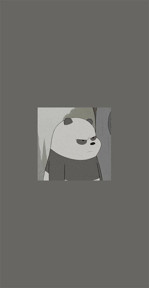 Panda Dibujos Animados Gris Somos Osos Desnudos Fondo De Pantalla