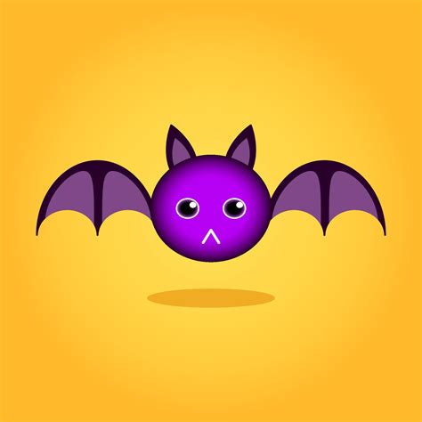 cute purple bat illustration. 3d, character and cartoon style. suitable ...