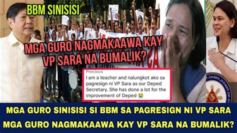 MGA GURO SINISI SI BBM SA PAGRESIGN NI VP SARA AS DEPED SEC