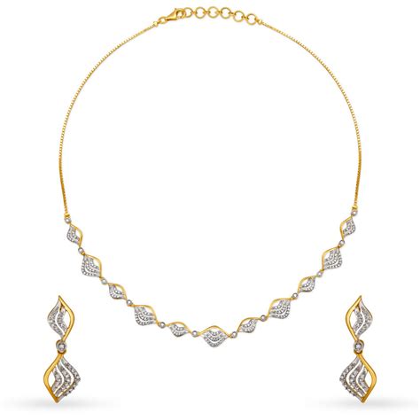 Buy Ethereal Diamond Necklace Set At Best Price Tanishq Uae