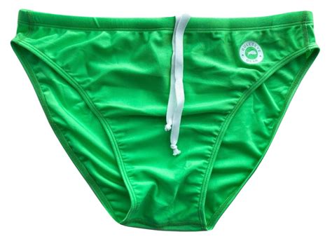 2 Pairs Lime Green Brown Mens Lycra Spandex Swim Briefs Speedo