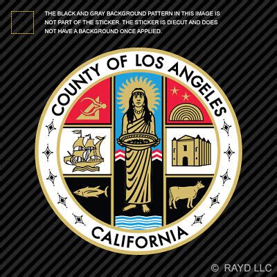 Seal of Los Angeles County Sticker Premium Die Cut Vinyl california ca ...