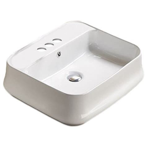 American Imaginations Vessel Bathroom Sink With Overflow Drain 209