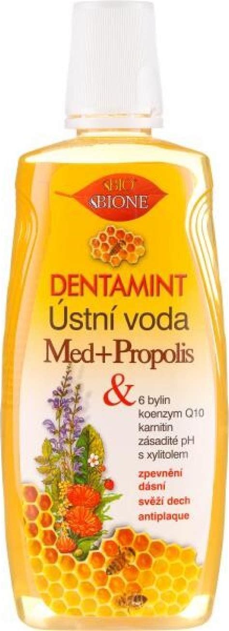 Bione Cosmetics Dentamint med a propolis ústní voda 500 ml od 79 Kč