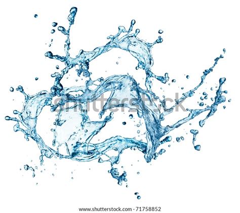 Blue Water Splash Isolated On White库存照片71758852 Shutterstock