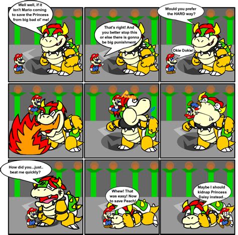 Mario Vs Bowser Fight Battle By Karasz87 On Deviantart