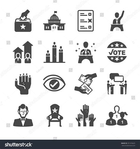 Democracy Political Icons Stock Vector Shutterstock