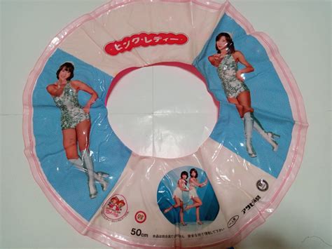 【未使用】昭和レトロ！ピンクレディーの 浮き輪50cm（アサヒ玩具 日本製）新品未使用品 1970年代 玩具店倒産品絶版 ビンテージ プール