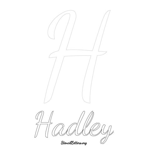 Hadley Free Printable Name Stencils With Unique Typography Styles And