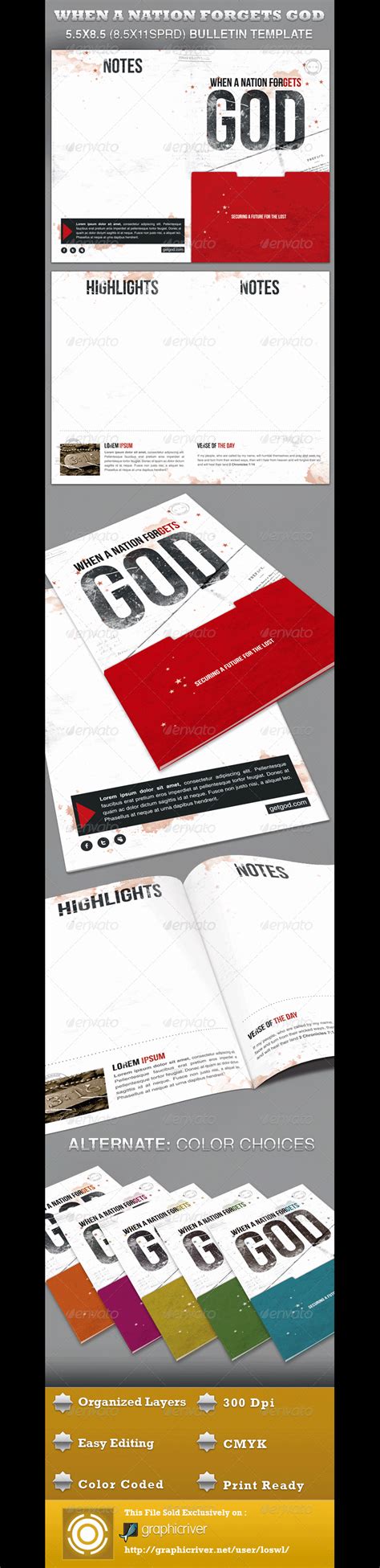 Church Bulletin Templates Indesign