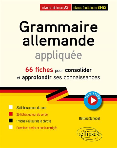 Grammaire Allemande Appliqu E De A Vers B B Fiches Pour