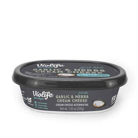 Violife Just Like Cream Cheese Garlic And Herb Dairy Free Vegan 7 05 Oz