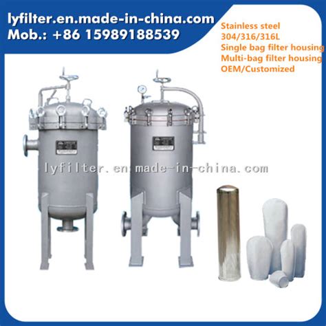 China Stainless Steel Ss 304 316 316L Single Multi Bag Filter Housing