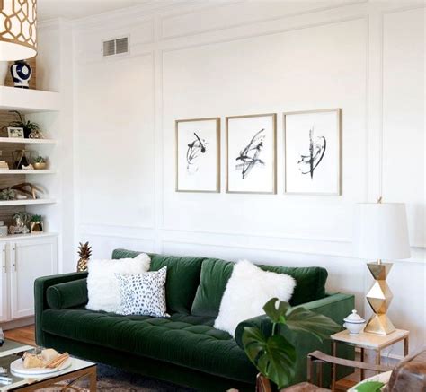 Lush Green Velvet Sofas In Cozy Living Rooms