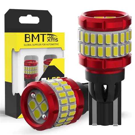 BMTxms 2PCS T15 W16W LED Canbus No Error Bulbs T10 W5W Backup Reverse