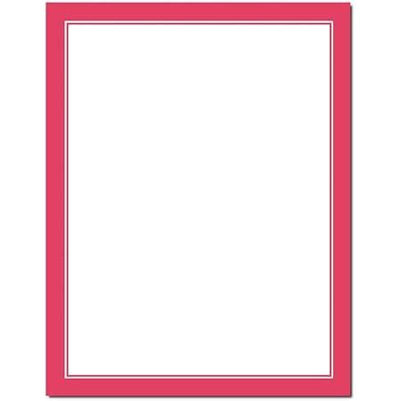 Basic Border Letterhead Laser Inkjet Printer Paper Brights Orange