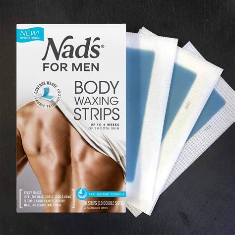 Nad's For Men Body Wax Strips - Wax Hair Removal For Men - At Home ...