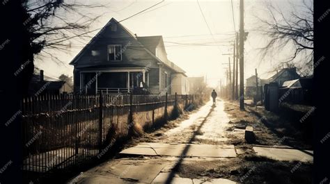 premium ai image haunting figuratism  gritty urban landscapes