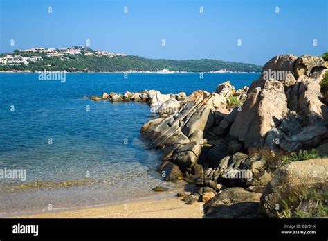 Italy Sardinia Marinella Gulf The Cliffs Of Punta Marana Stock Photo