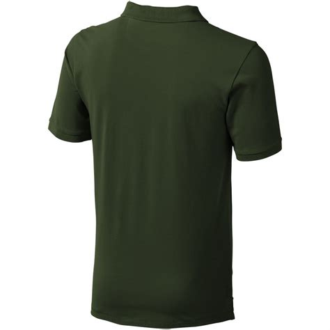 Printed Calgary Short Sleeve Men S Polo Army Green S Polo Shirt 90 100 Cotton