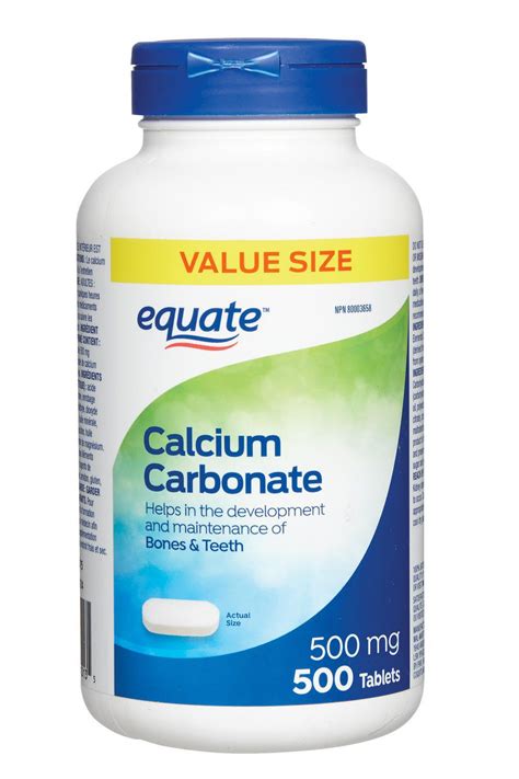 Equate Calcium Carbonate 500 Mg Walmart Canada