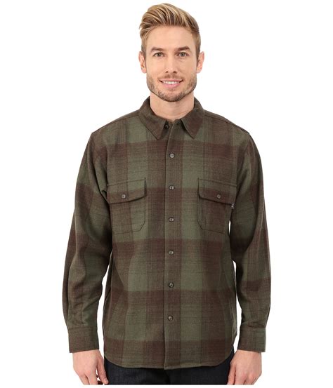 Woolrich Bering Wool Plaid Shirt In Green For Men Lyst