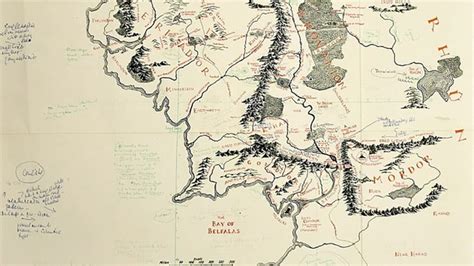 La Mappa Della Terra Di Mezzo Con Le Note Di Tolkien Babelezon