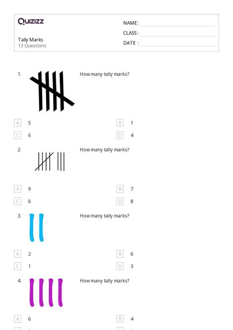 50 Tally Charts Worksheets For Kindergarten On Quizizz Free And Printable