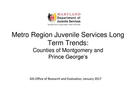 Metro Region Juvenile Services Long Term Trends Counties Of Montgomery