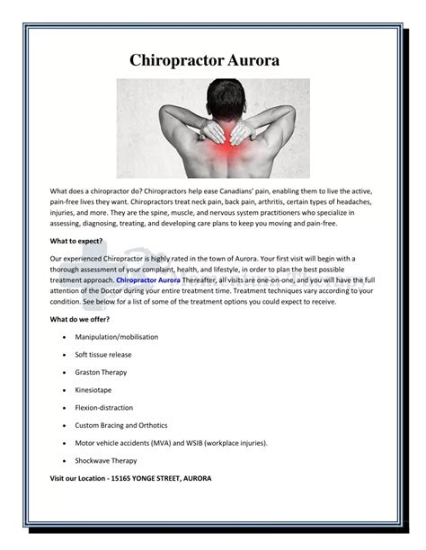 Ppt Chiropractor Aurora Powerpoint Presentation Free Download Id