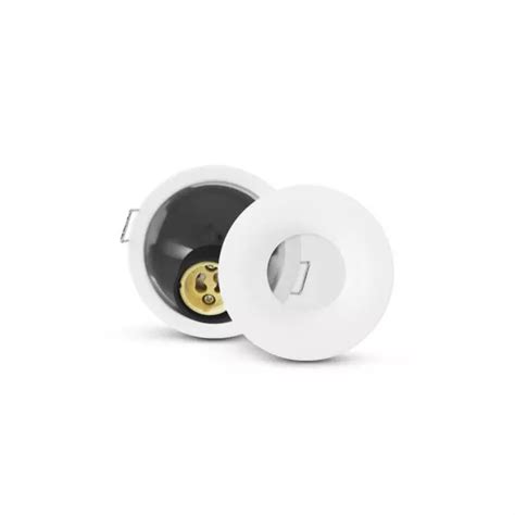 Support De Spot Led Plafond Basse Luminance Avec Douille Rond Blanc